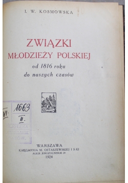 Związki młodzieży polskiej 1924 r.