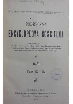 Podręczna encyklopedya kościelna,  Tom IX-X,  1906 r.