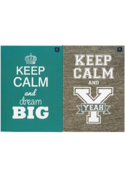 Zeszyt A4/96K kratka UV Keep Calm (5szt)