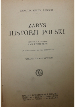 Zarys Hisorji Polski, 1925 r.