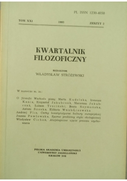 Kwartalnik filozoficzny, zeszyt 2,tom XXI