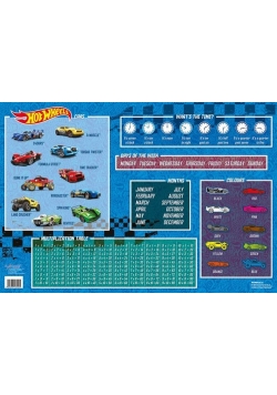 Podkład szkolny na biurko obustronny Hot Wheels