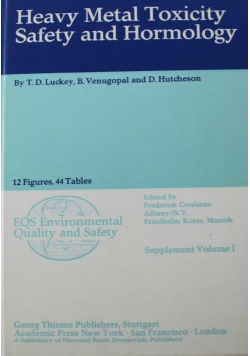 Heavy Metal Toxicity Safety and Hormology