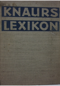 Knaurs Lexikon, 1939r.