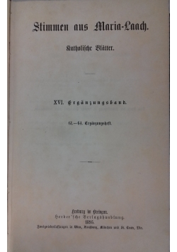 Stimmen aus Maria-Laach, 1895 r.
