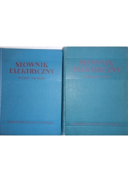 Słownik elektryczny polsko-angielski, angielsko-polski, zestaw 2 książek
