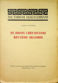 De dionis chrysostomi rhythmo oratorio