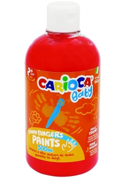 Farba Carioca baby do malowania palcami 500 ml czerwona