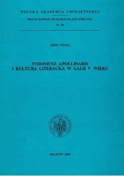 Sydoniusz Apollinaris i kultura literacka w Galii V wieku