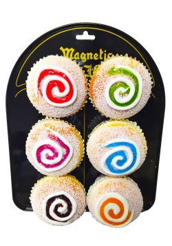 Magnes ciasteczko Squishies zestaw 1 babka mix 6 kolorów