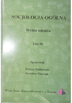 Socjologia ogólna Tom III