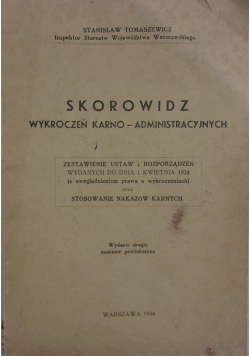 Skorowidz wykroczeń karno-administracyjnych