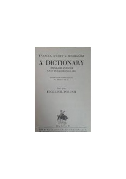 A Dictionary English-Polish And Polish-English, 1926r.