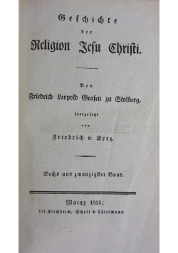 Geschichte der Religion Jesu Christi,Tom 26,1835r