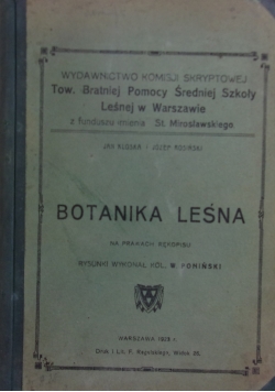 Botanika leśna, 1923r.