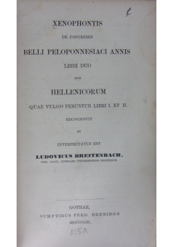 De postremis belli peloponnesiaca annis, 1851 r.