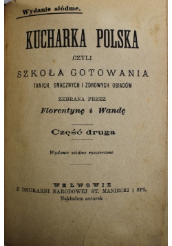 Kucharka Polska 1900r