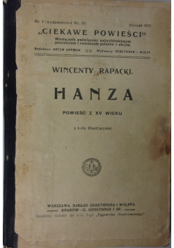 Hanza Powieść z XV wieku, 1912 r.