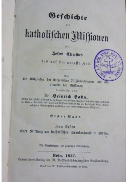 Geschichte der katholischen missionen, 1857 r.