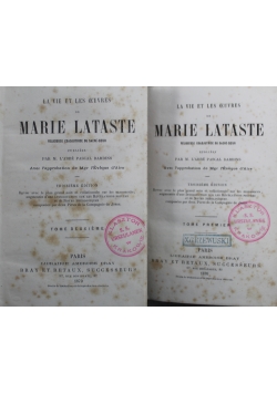 Marie Lataste Tom I i II 1870 r.