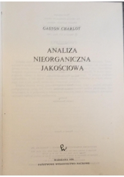 Analiza nieorganiczna jakościowa