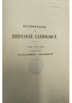 Dictionnaire de theologie catholique, 1939 r.