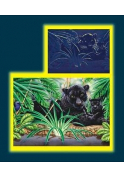 Puzzle 1000 Pantery w dżungli Neon DINO