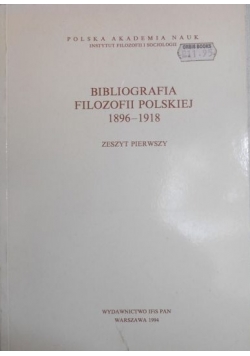 Bibliografia filozofii polskiej 1896-1918