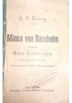 Minna von Barnhelm czyli dola żołnierska