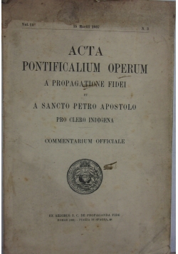 Acta pontificalium operum ,1937r.