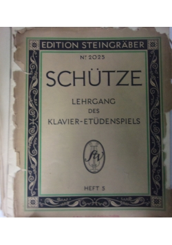 Lehrgang des Klavier etudenspiels, 1912 r.