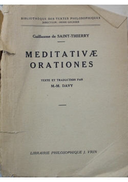 Meditativae Orationes 1934 r.