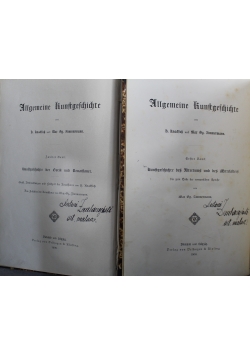 Allgemeine Kunstgeschichte 2 tomy 1900 r.