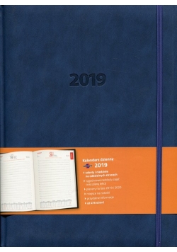 Kalendarz 2019 książkowy A4 dzienny Lux granat
