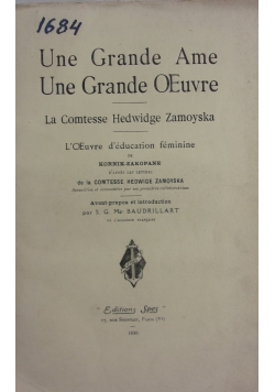 Une Grande Ame Une Grande OEuvre, 1930 r.