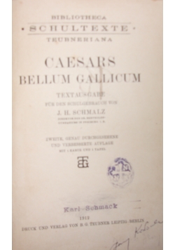 Caesars bellum gallicum, 1912 r.