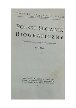 Polski Słownik Biograficzny tom XVIII