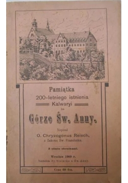 Pamiątka 200-letniego istnienia Kalwaryi,1909r.