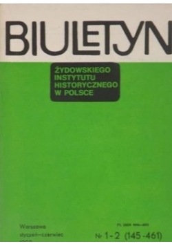 Biuletyn żydowskiego instytutu historycznego w Polsce, nr. 1-2