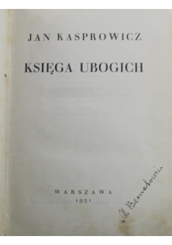 Księga ubogich 1931 r.
