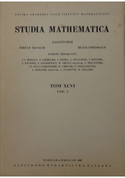Studia Mathematica, tom LXVI część III