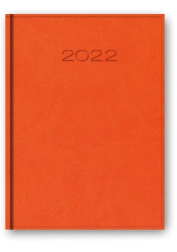 Kalendarz 2022 A5 dzienny  vivella pomańczowy