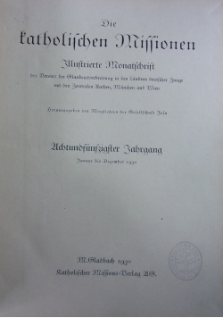 Die Katholischen Missionen,  1930 r.