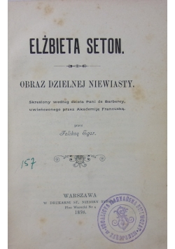 Elżbieta Seton obraz dzielnej niewiasty