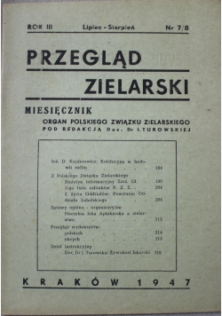 Przegląd Zielarski 1947 r.