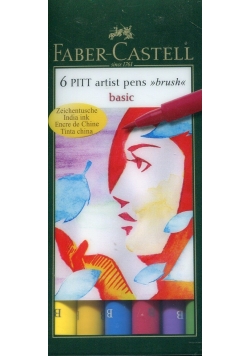 Zestaw 6 pisaków artist pens brush basic