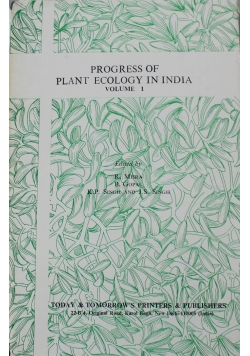 Progress of Plant Ecology in India volume I
