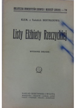 Listy Elżbiety Rzeczyckiej, 1925 r
