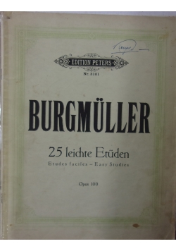 Burgmuller. 25 leichte Etuden