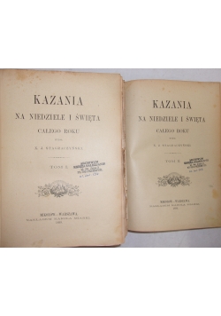 Kazania roczne odświętne / Kazania roczne niedzielne, 1884 r.